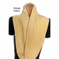 Loopschal Damen warmer flauschiger Schlauchschal Rundschal Shannon Fabrics Cuddle Dimple Yellow kuschelweiche hochwertige Qualität Bild 1