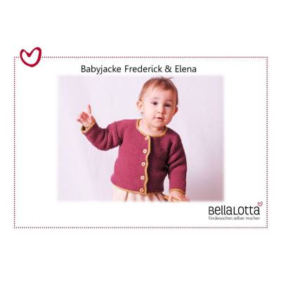 Strickanleitung für die supersüße Babyjacke "Frederick & Elena", in 3 Größen, für Babys und Kleinkinder von 0-2
