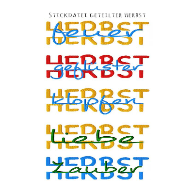 Set Stickdatei "geteilter Herbst" (für die Stickmaschine)