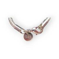 Schlangen-Halskette "Stella Polaris" Regenbogen mit Strass, 925er Silber, Karabinerschloss Bild 3