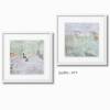 Acrylbilder im Duo auf Künstlerpapier, ungerahmt, abstraktes Duo in zartem Grün, kleine Kunst, Wohnraumdekoration Bild 4