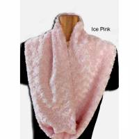 Loopschal Damen warmer flauschiger Schlauchschal Rundschal Shannon Fabrics Rose Cuddle Ice-Pink kuschelweiche hochwertige Qualität Bild 1