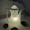 Niedliche Kaffeekanne als Lampe aus Porzellan mit LED Bild 4