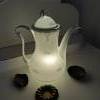 Niedliche Kaffeekanne als Lampe aus Porzellan mit LED Bild 5