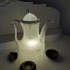 Niedliche Kaffeekanne als Lampe aus Porzellan mit LED Bild 6