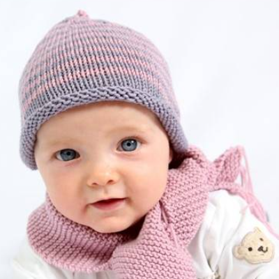 Strickanleitung für die Ringelmütze "Ben & Bella" von 0-3 Jahre für Anfänger