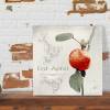 ERDAPFEL Erdbeere küßt Apfel Bild auf Holz Leinwand Kunstdruck Wanddeko Landhausstil Shabby Chic Vintage Style kaufen Bild 2