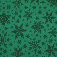 dunkelblauer und dunkelgrüner Jersey mit Sternen Schneesternen Schneeflocken Kristallen 50 cm x 160 cm Bild 8