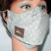 Waschbare Masken-Tasche Gürteltasche grau maritim Anker / Masken-Etui mit Monogramm für Alltagsmaske Mund-Nasen-Maske Bild 3