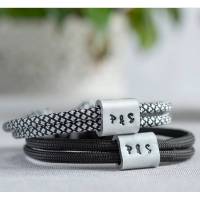 Partnerarmband personalisiert mit Gravur, Namensarmband, Verlobungsgeschenk, Hochzeitsgeschenk Bild 1