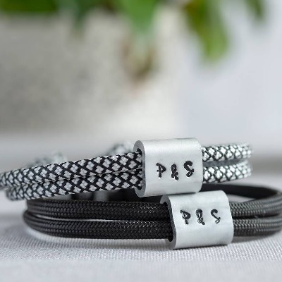 Partnerarmband personalisiert mit Gravur, Namensarmband, Verlobungsgeschenk, Hochzeitsgeschenk