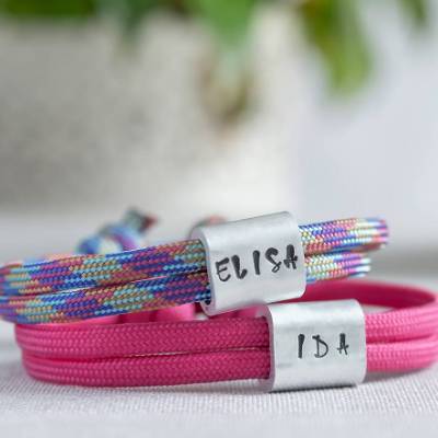 Partnerarmband personalisiert mit Gravur, Namensarmband, Verlobungsgeschenk, Hochzeitsgeschenk