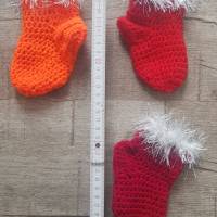 Adventskalender Söckchen * gehäkelt * 24 Socken * verschiedene Farben - bunt * Weihnachtskalender Bild 5