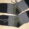 Yoga Socken handgestrickt aus dickem Garn in Größe 37 bis 41 mit Bindeband Bild 1