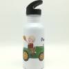 Trinkflasche mit Namen "Traktor "/ Kindergarten/ Schule/ Sport/ 500ml mit Strohhalm Bild 6