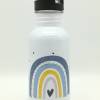 Trinkflasche mit Namen "Regenbogen blau" / Kindergarten/ Schule/ Sport/ 500ml mit Strohhalm Bild 3