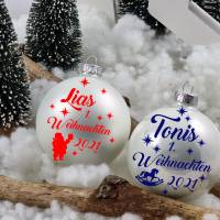 Personalisierte Weihnachtsbaumkugel 1. Weihnachten - für Babys erstes Weihnachten als Geschenk zum Fest der Liebe Bild 9