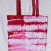 Tasche Beutel Baumwolltasche Einkaufstasche Henkeltasche Beuteltasche Batiktasche Geschenktasche rot weiß Batik handgefärbt Bild 2