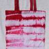 Tasche Beutel Baumwolltasche Einkaufstasche Henkeltasche Beuteltasche Batiktasche Geschenktasche rot weiß Batik handgefärbt Bild 3