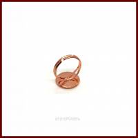 Ring "Undine" Cabochon 14mm mit Muschel in div. Farben, versilbert/rose vergoldet Bild 4