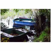 Druckbares Foto - Kunst - Digital -  Download - Printable Photo - Boote ruhen am Ufer - Mecklenburgische Seenplatte Bild 1