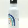 Trinkflasche mit Namen "Regenbogen blau/mint" / Kindergarten/ Schule/ Sport/ 500ml mit Strohhalm Bild 2