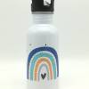 Trinkflasche mit Namen "Regenbogen blau/mint" / Kindergarten/ Schule/ Sport/ 500ml mit Strohhalm Bild 3