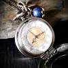 Kettenuhr, Uhr, Damenuhr,Vintage-Stil,Uhrenkette, Halskette mit Uhr ,Bicolor Bild 3