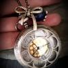 Kettenuhr, Uhr, Damenuhr,Vintage-Stil,Uhrenkette, Halskette mit Uhr ,Bicolor Bild 4