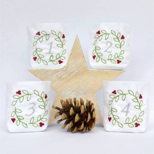 ITH Lichterbeutel klein Advent 10x10cm Stickdatei
