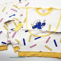 Vintage, 2tlg Kinder Schlafanzug mit Schlumpf Marke Schiesser, Größe 104 Bild 1