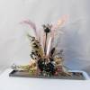 Trockenblumengesteck, modern, Trockenblumen, getrocknete Natur Pflanzen, schwarz rosa Bild 4