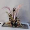 Trockenblumengesteck, modern, Trockenblumen, getrocknete Natur Pflanzen, schwarz rosa Bild 5