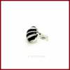 Ring "Zebra" Cabochon 18mm schwarz-weiß versilbert Bild 1