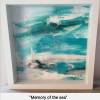 Acryl pouring art "memory of the sea" 24x24cm Bild 2