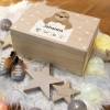 Erinnerungskiste Baby, Holz-Erinnerungsbox, personalisiert mit Geburtsdaten und Namen, Holzkiste mit Deckel Geschenk zur Geburt, Faultier Bild 7