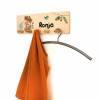 Kindergarderobe mit 4 oder 5 Haken, Kleiderhaken als Geschenk für Kinder, Garderobenleiste personalisiert mit Name, Motiv Wild & Free Fuchs Bild 4