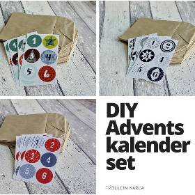 DIY Adventskalenderset Zahlen + Tüten