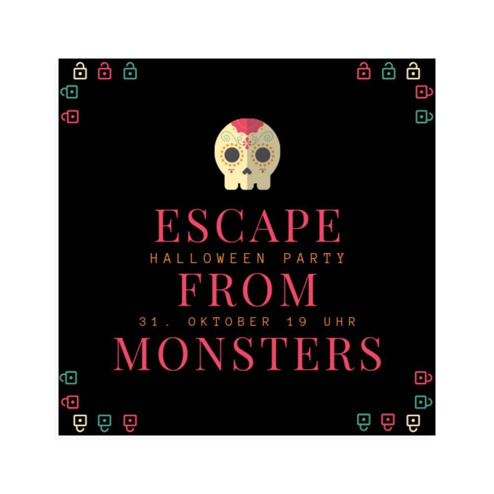 Einladung zur Halloween-Escape Game-Party, personalisierbares Printable Bild 1