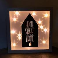 beleuchteter Bilderrahmen "Home Sweet Home Haus" Bild 1