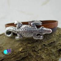 Krokodil  echt Leder Armband für den Mann in Wunschlänge ART 4098 Bild 1