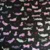 9,70 EUR/m Stoff Baumwolle lustige Katzen mit Wolle auf schwarz Bild 2