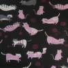 9,70 EUR/m Stoff Baumwolle lustige Katzen mit Wolle auf schwarz Bild 5