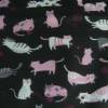 9,70 EUR/m Stoff Baumwolle lustige Katzen mit Wolle auf schwarz Bild 6