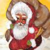 Acrylgemälde "Weihnachtsmann" 30x30x4cm Bild 5
