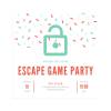 escape my room Einladung zur Escape Game Party, quadratisch Bild 3