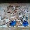 Schmuckset Anhänger mit Kette u Armband Cabochon 13x18mm silberfarbe Schmetterling blauer Cateye Stein Bild 2