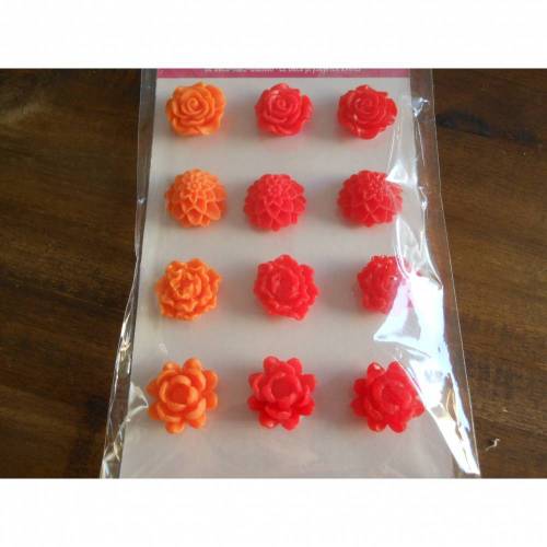 Deko Resin / Harz Blumen Flatback cabochons 
