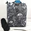 XL Komebukuro Bag mit Totenköpfen und Paisleymuster Bild 4