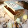 Erinnerungskiste Baby, Holz-Erinnerungsbox, personalisiertes Geschenk zur Geburt, Eisbär mit Geburtsdaten und Name, Spielzeugkiste Bild 5